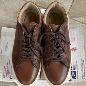 Vince Camuto Men's Tan Leather Sneakers
